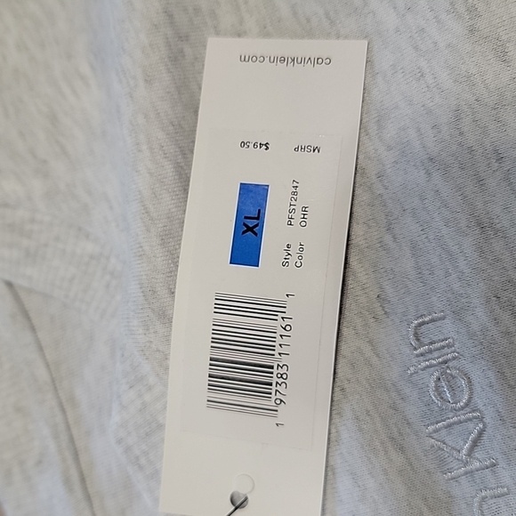 Calvin Klein Size XL Light Gray Long Sleeve Cropped Pullover with Drawcord Waist - Picture 14 of 14